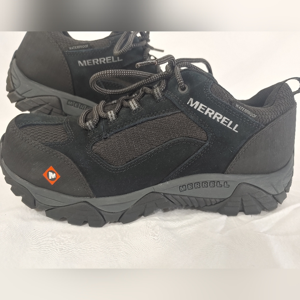 NWOT Merrell Moab Onset Waterproof Composite Toe Work Shoes Men's 8.5 Black